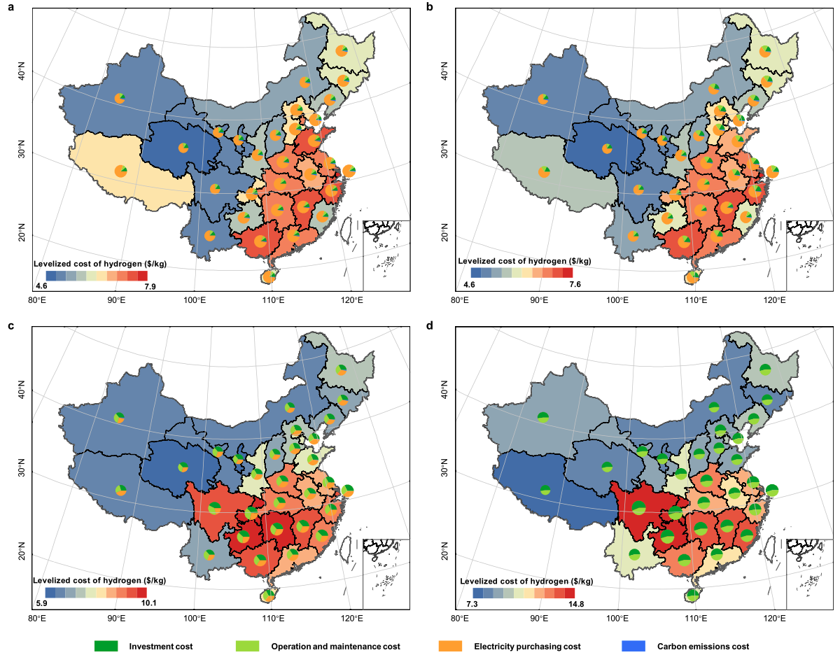 Economic and environmental competitiveness of multiple hydrogen production pathways in China